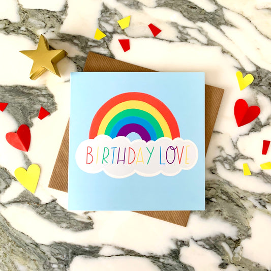 Rainbow Birthday Love Card