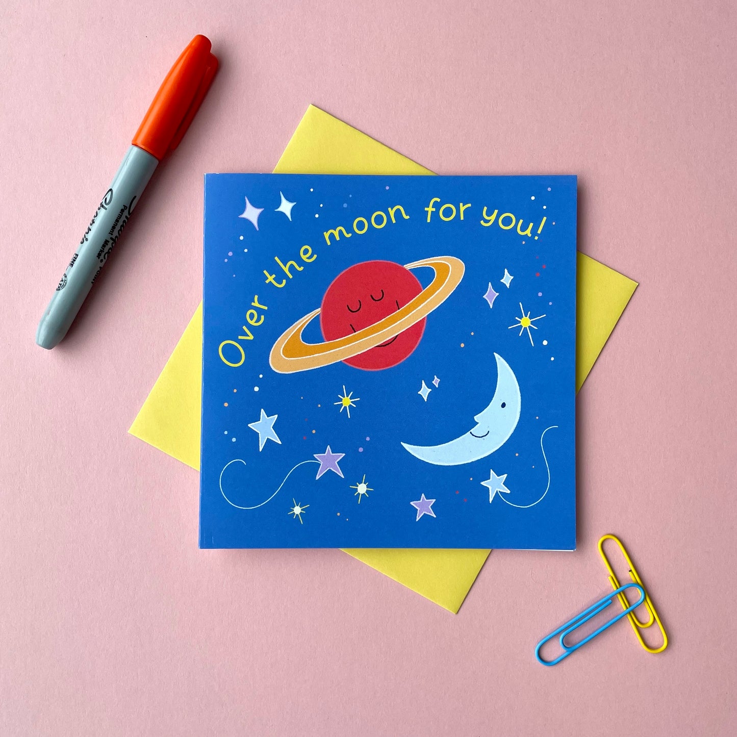 Over the Moon Congratulations Card