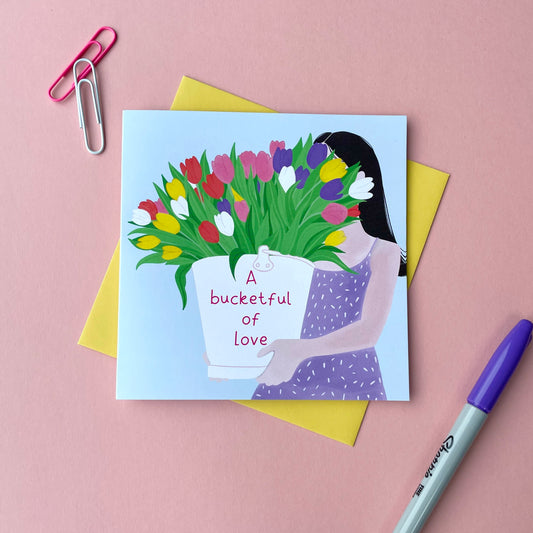 A Bucketful of Love Thinking of You Card