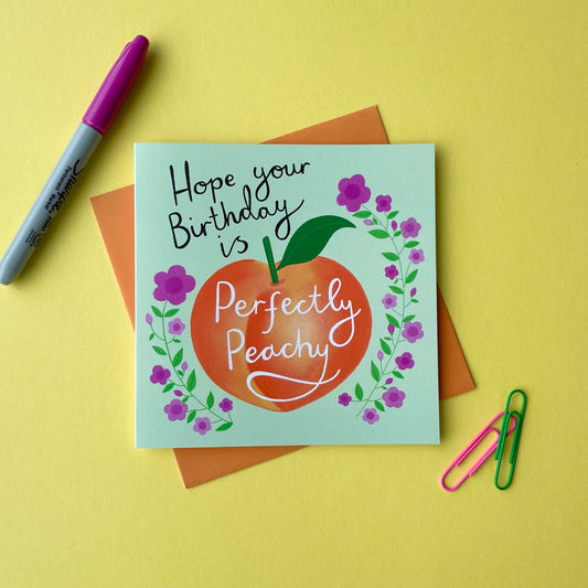 Peachy Happy Birthday Card