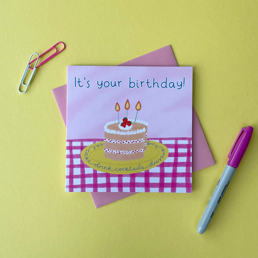 Cake Happy Birthday Card