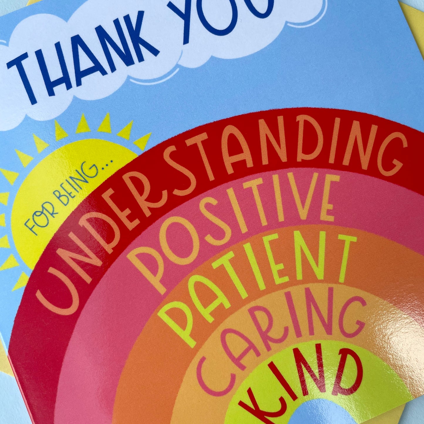 Rainbow Thank You Card Pack of 5