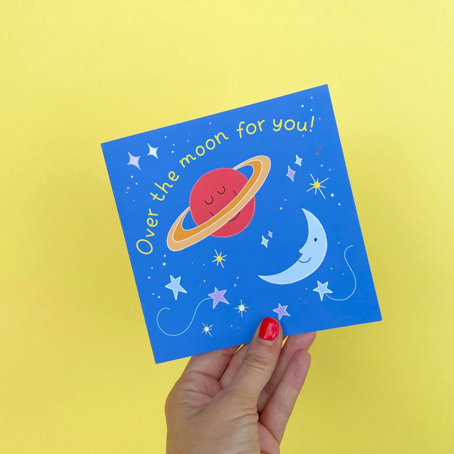 Over the Moon Congratulations Card