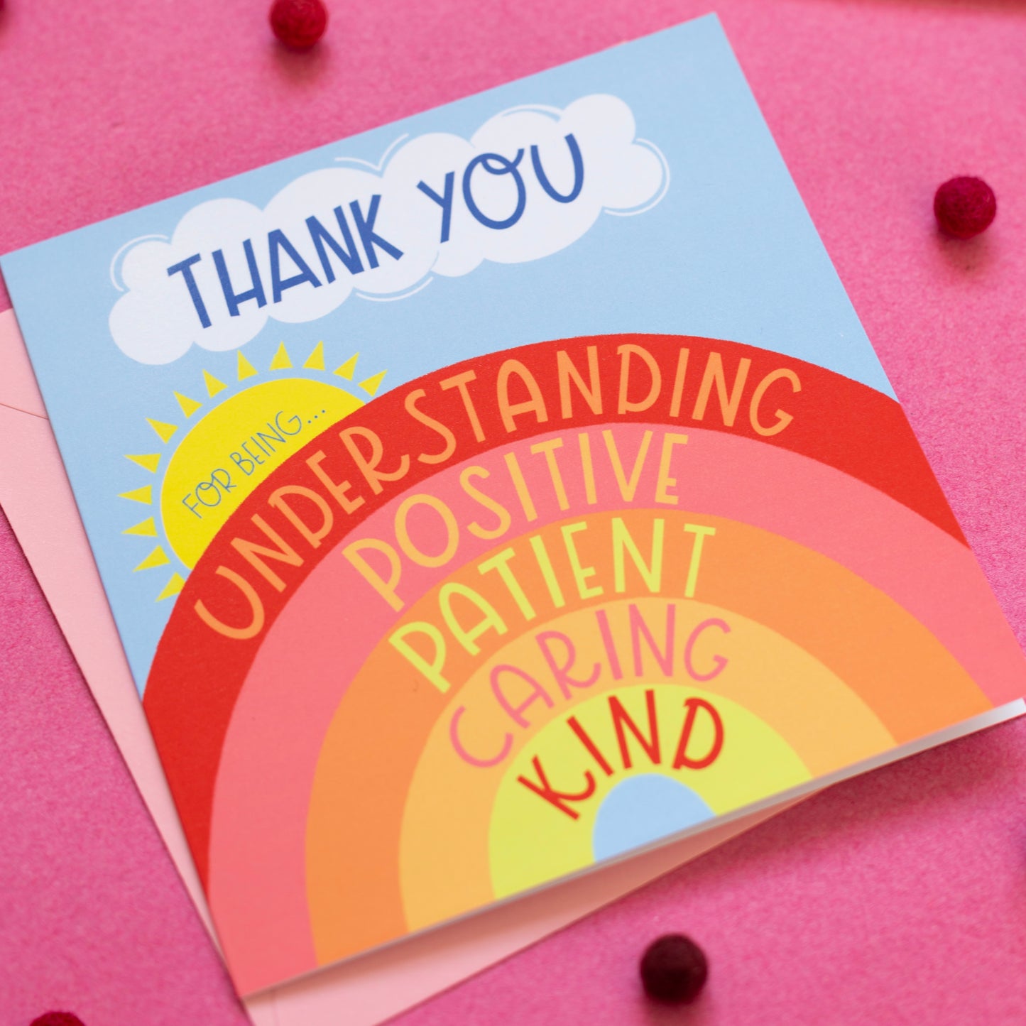 Rainbow Thank You Card Pack of 5